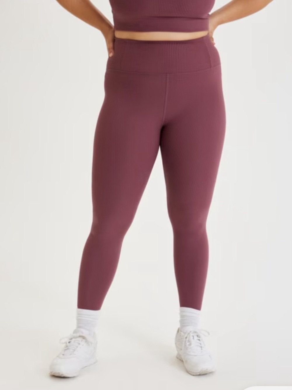 Girlfriend Collective Goji Rib High-Rise Leggings Small | Ribbed Compression - Picture 8 of 9